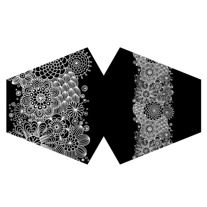 Reusable Fashion Face Covering - Black Elegance (Adult)