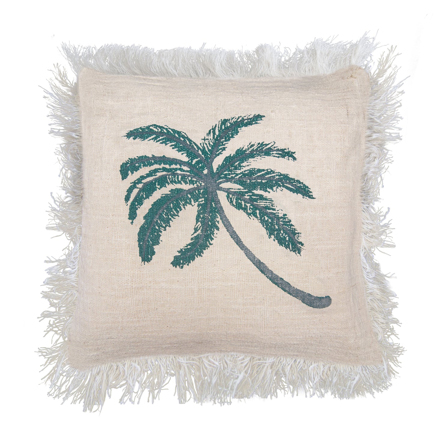 Linen Cushion 60 x 60 Palm Tree
