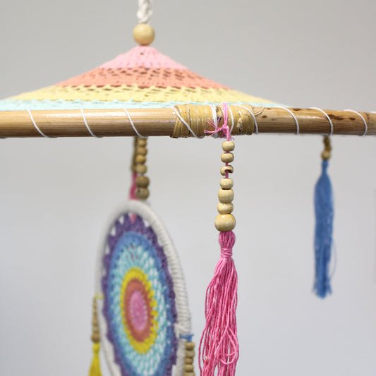 Extra Large Drama Dreamcatcher - Pastal Rainbow
