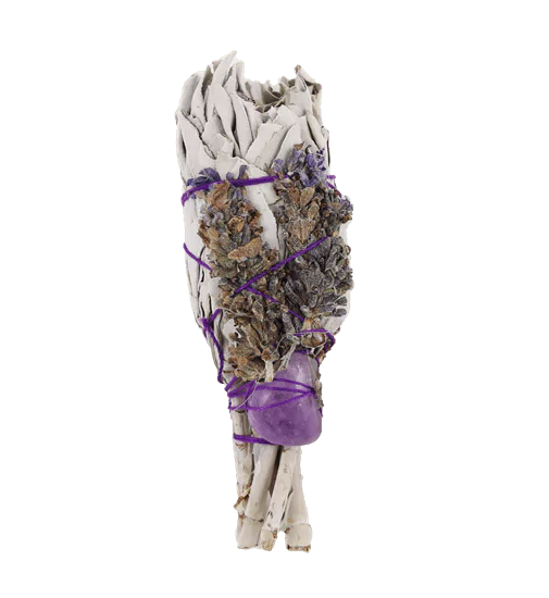 Smudge Stick (California) - Spiritual Healing Sage Torch (amethyst) 10 cms