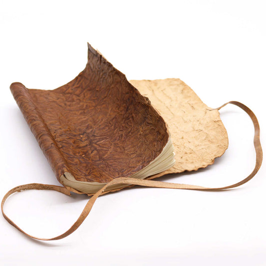 Rolled Leather Travel Notebook - 96 pages - Natural