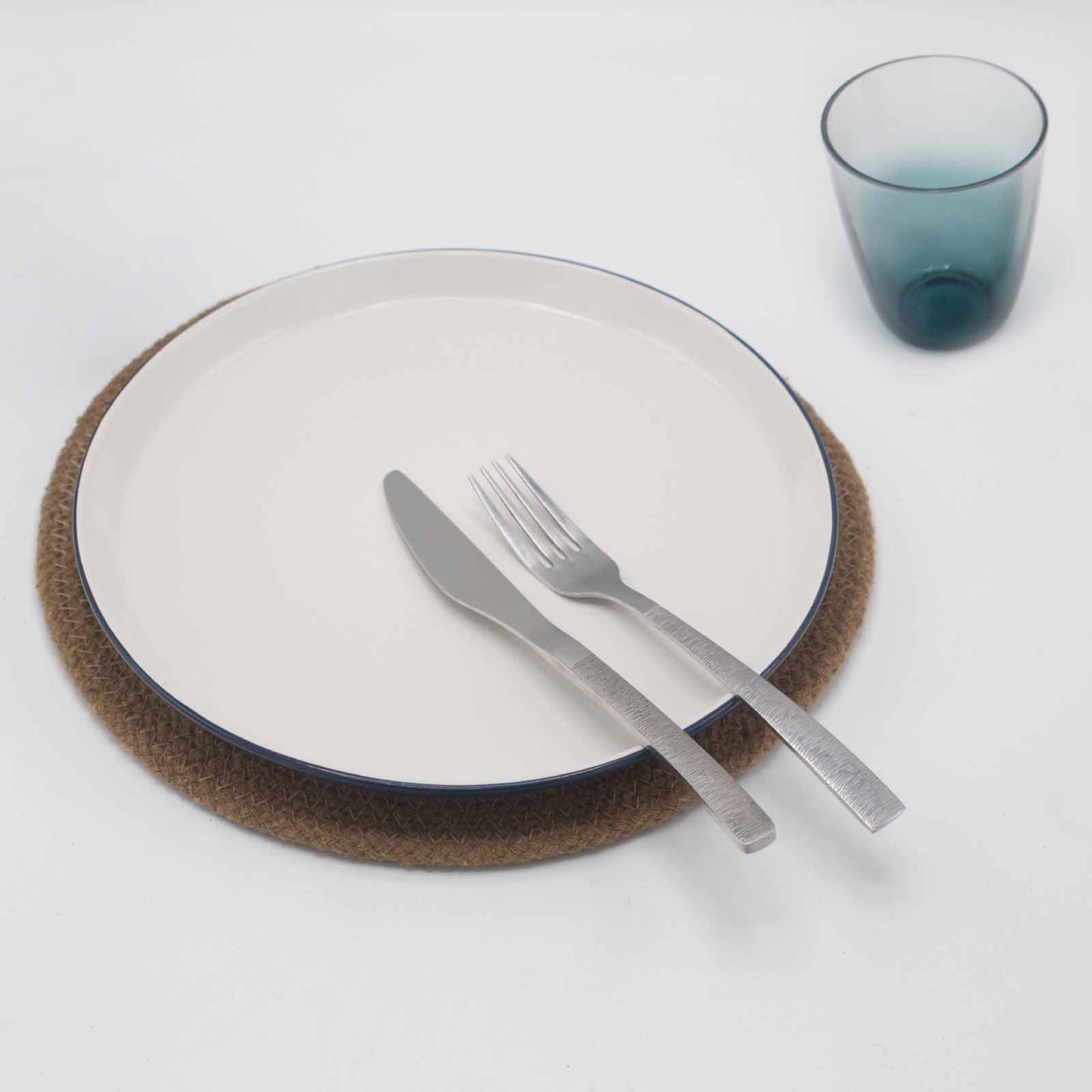 Natural Place Mat - Jute 30cm - Chakra Print