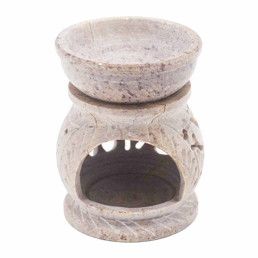 Small Soapstone Oil Burner 8cm - Elephant