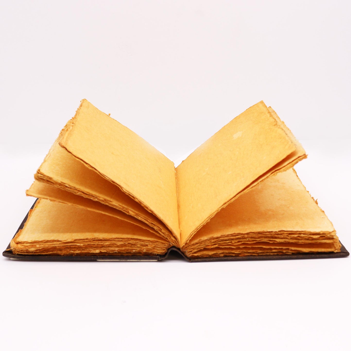 Heafty Brown Tan Book - Zinc Pentagon Decor - 200 Deckle Edges Pages