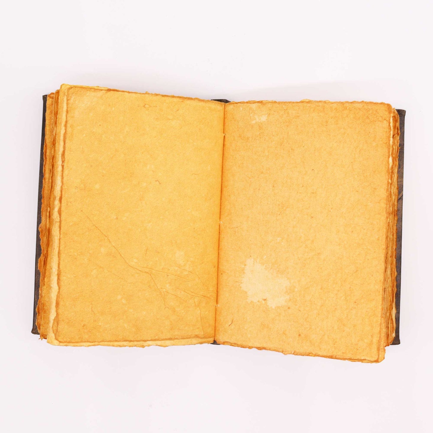 Heafty Brown Tan Book - Zinc Pentagon Decor - 200 Deckle Edges Pages