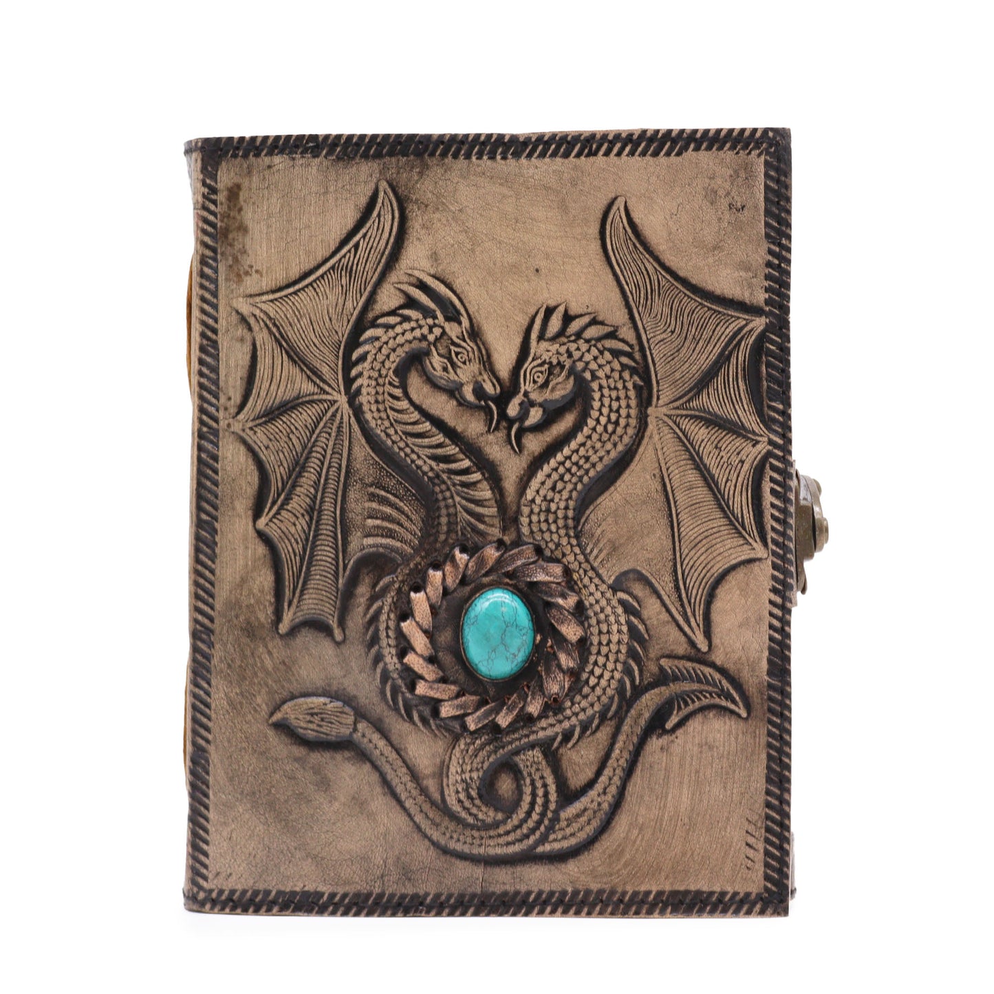 Two Dragons- Esoteric Notebook - Red Tan - 200 pages Stich Edge