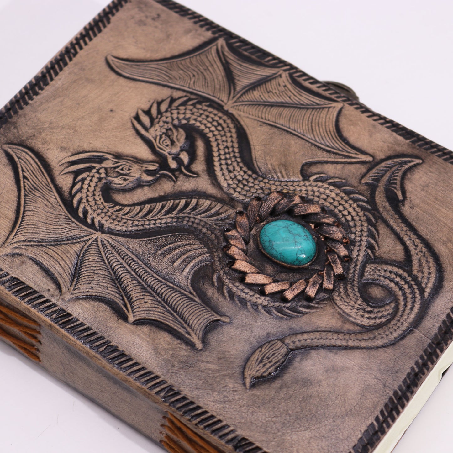 Two Dragons- Esoteric Notebook - Red Tan - 200 pages Stich Edge