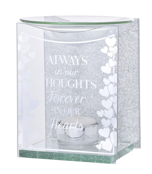 "Always in Our Hearts" Glass Oil Burner