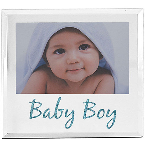 Baby Boy Keepsake Mirrored Frame
