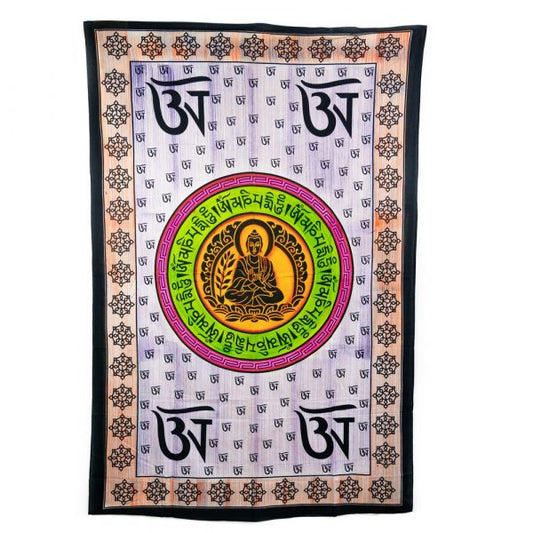 Spiritual Buddah Cotton Tapestry (215 x 135 cm)