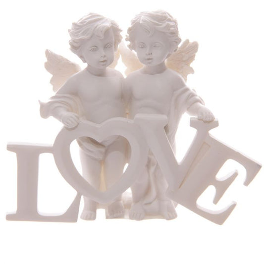 Cherubs with Love Lettering