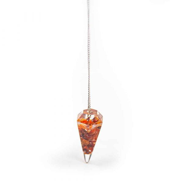 Carnelian Gemstone Orgonite Pendulum