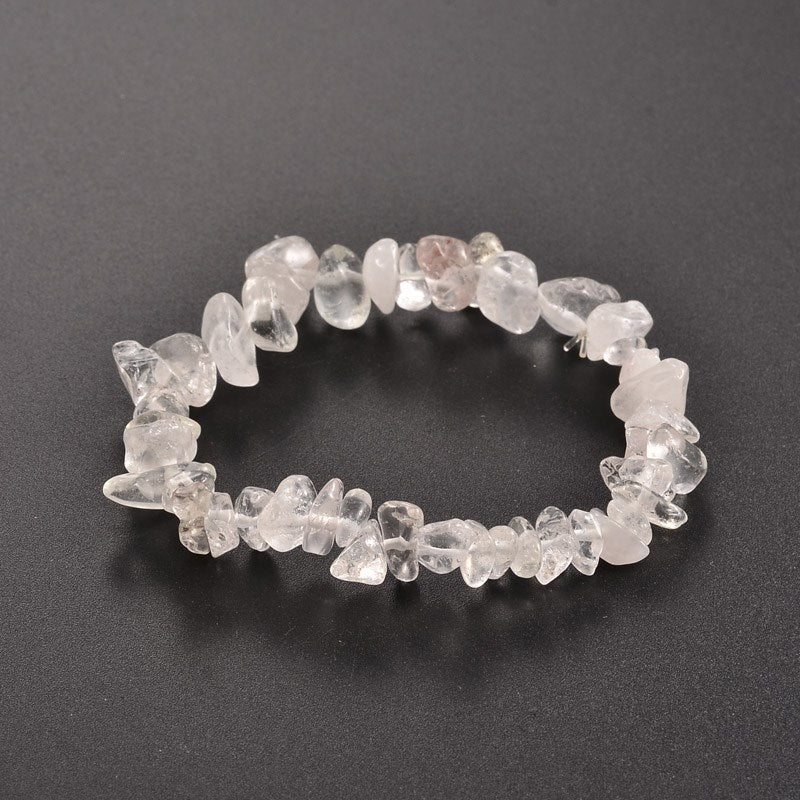 Clear Quartz Crystal Chip Bracelet