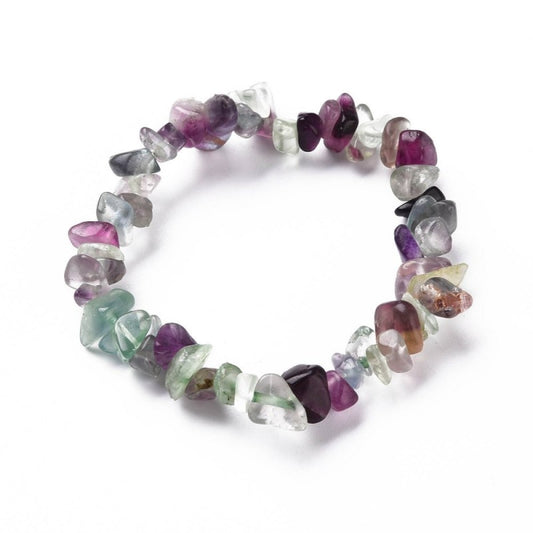 Fluorite Crystal Chip Bracelet