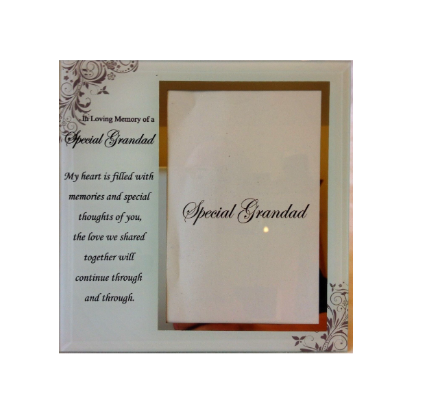 Memorial Glass Frame with Inscription (Special Grandma)