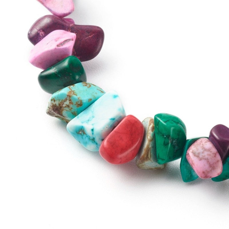 Mixed Gemstone Crystal Chip Bracelet