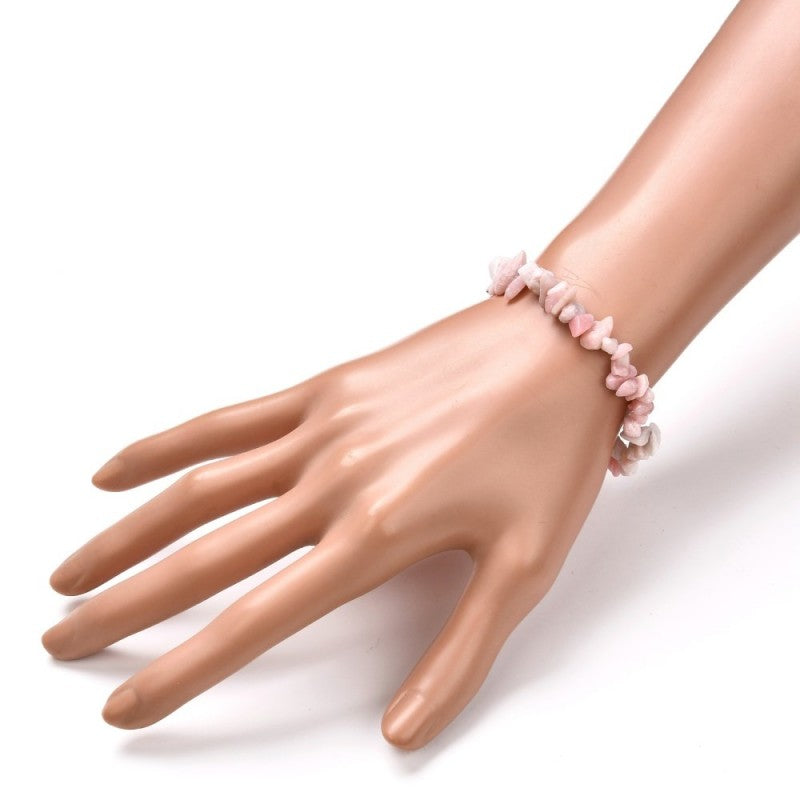 Pink Opal Crystal Chip Bracelet