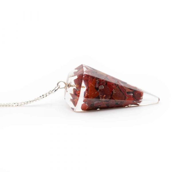 Red Jasper Gemstone Orgonite Pendulum