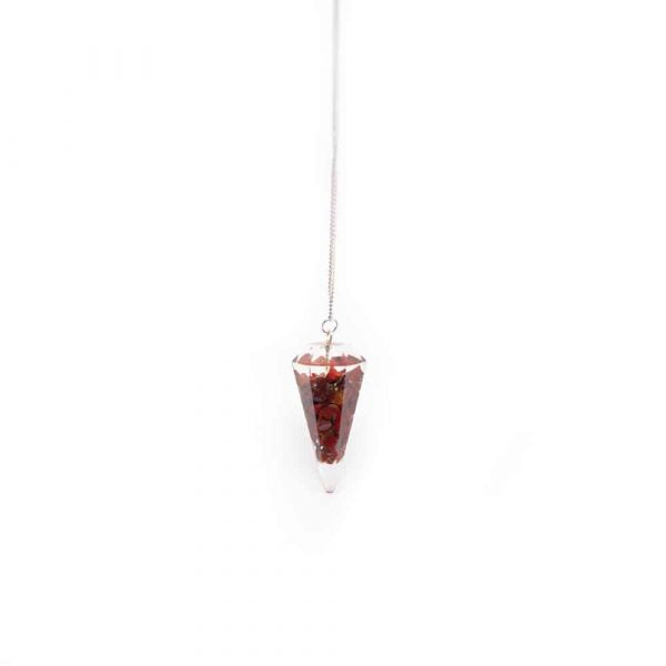 Red Jasper Gemstone Orgonite Pendulum