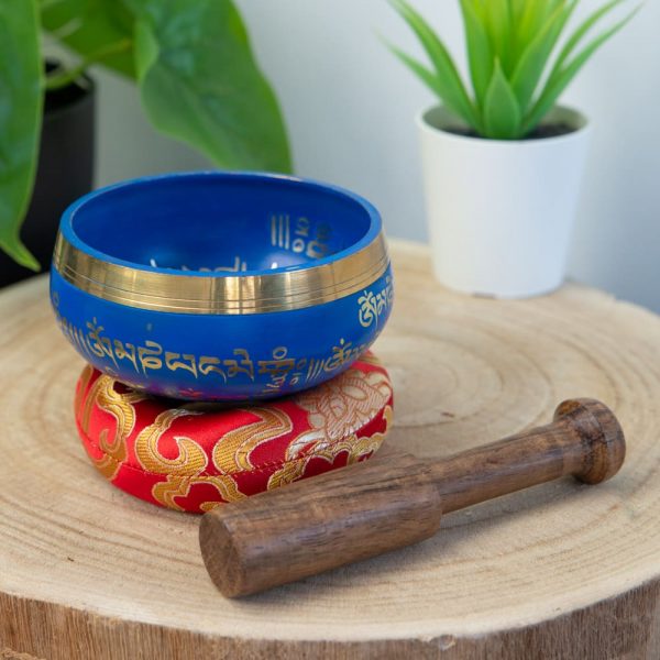 Singing Bowl Gift Set (Blue - 10cm)