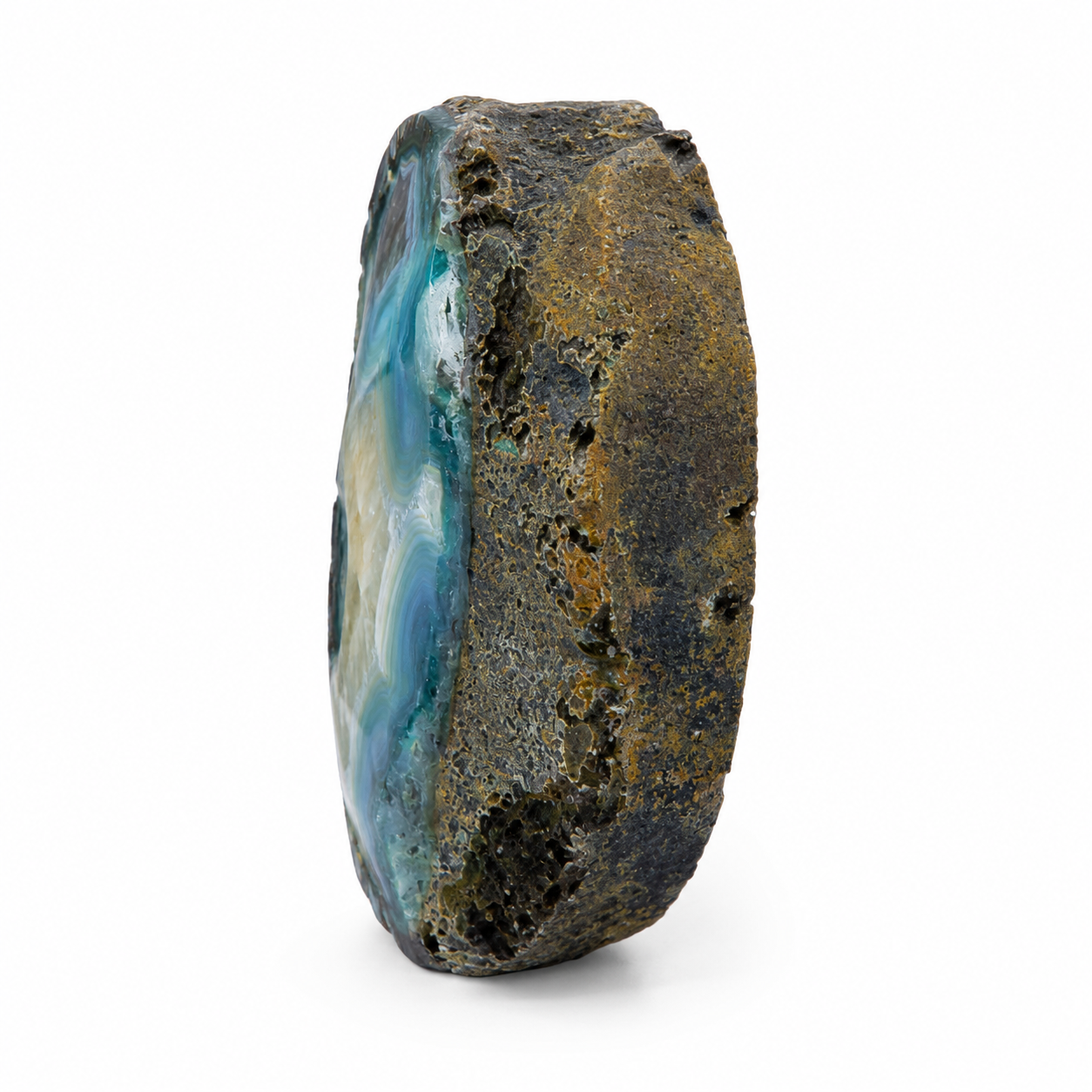 Teal Agate Geode – Approx. 11.5cm