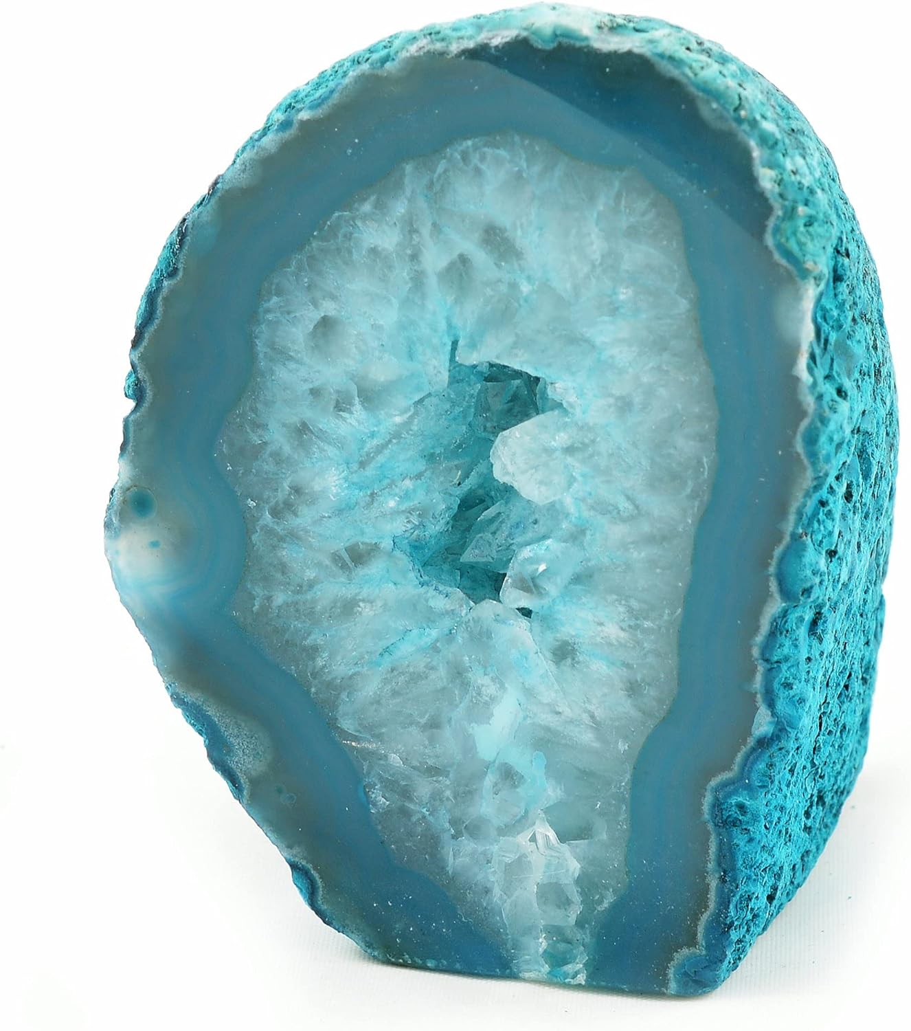 Polished Teal Agate Geode - Small