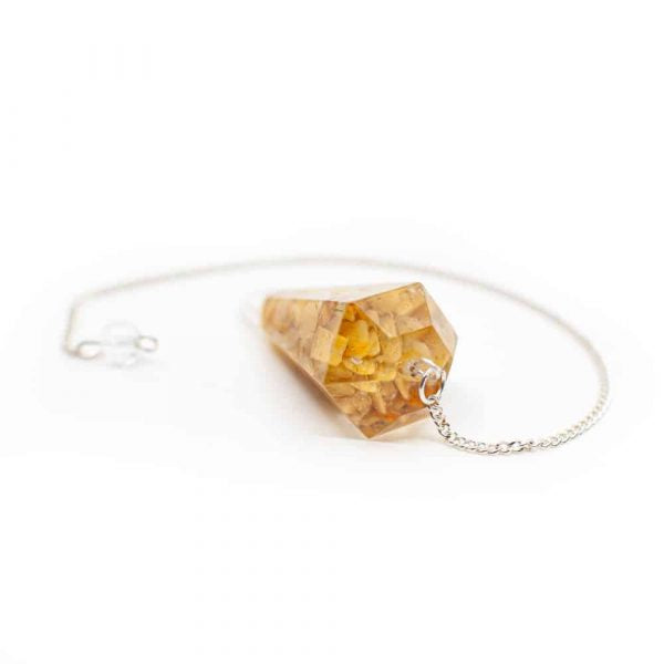 Yellow Jasper Gemstone Orgonite Pendulum