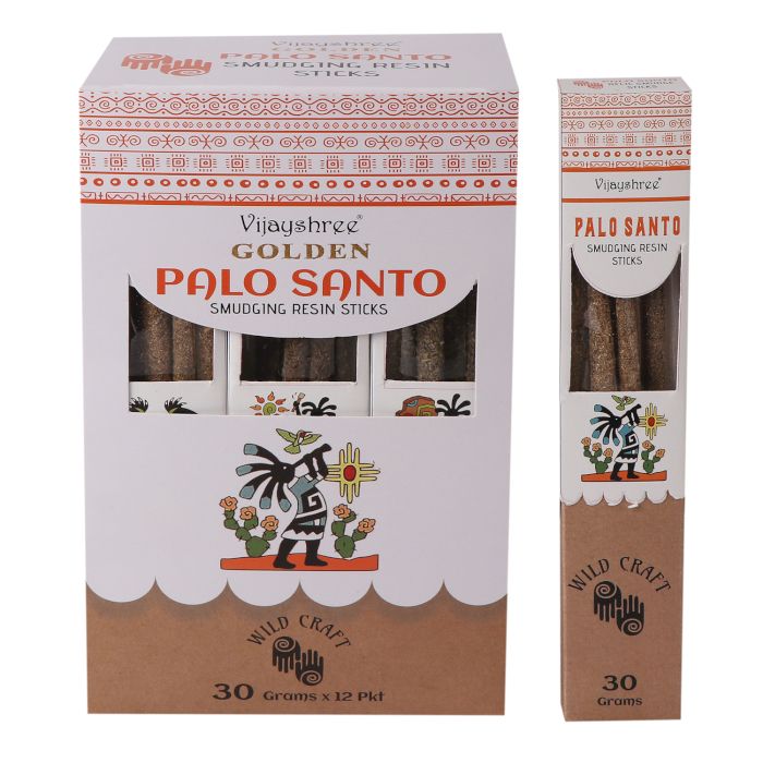 Golden Palo Santo Smudging Resin Incense Sticks