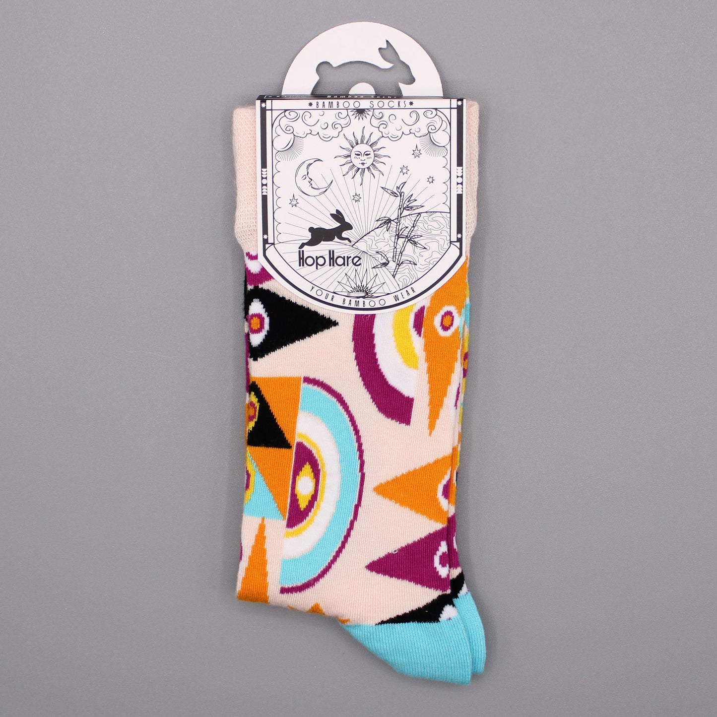 Hop Hare Bamboo Socks (36-40) - Psychedelic Evil Eye