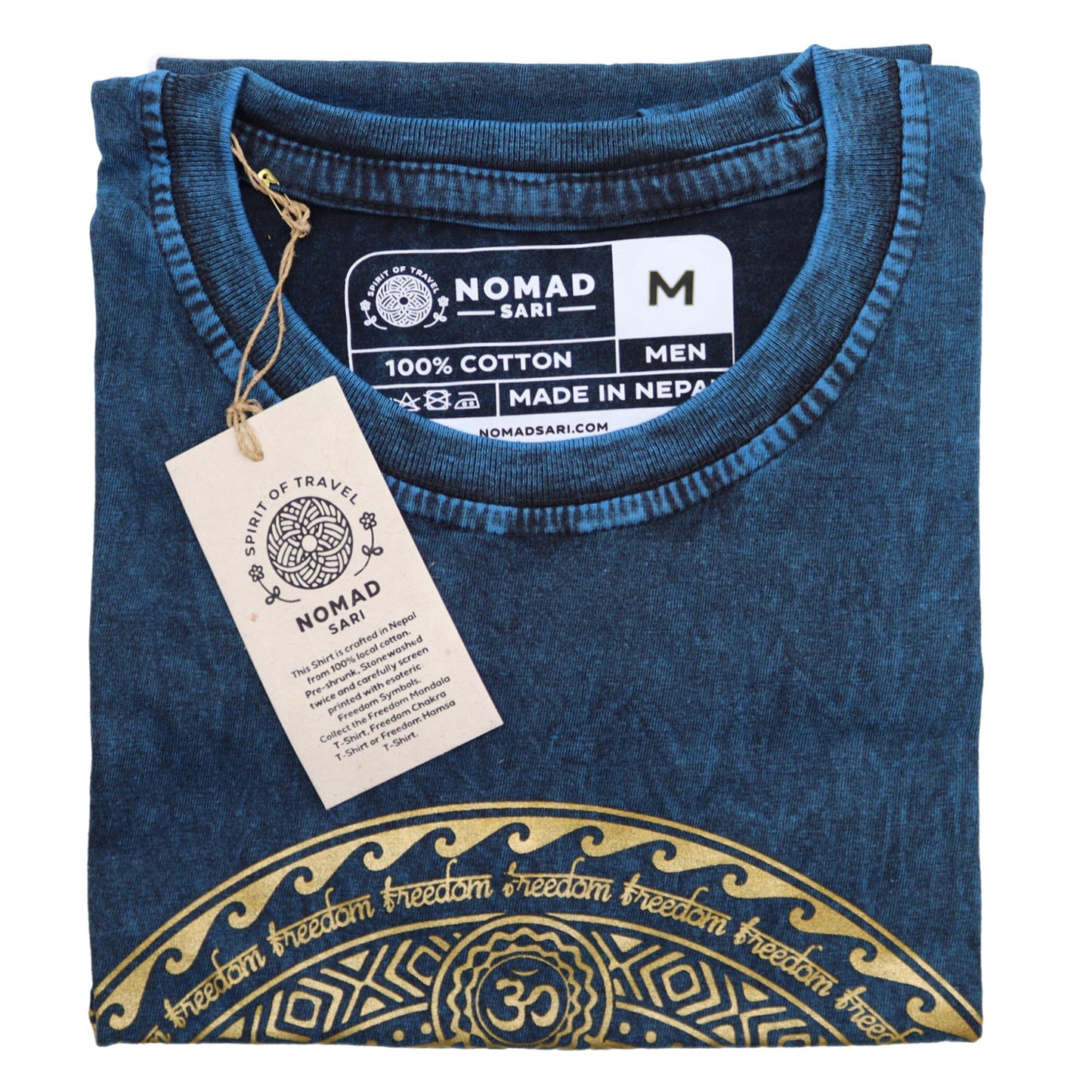 Medium Stone Washed T-Shirt - Chakra - Blue