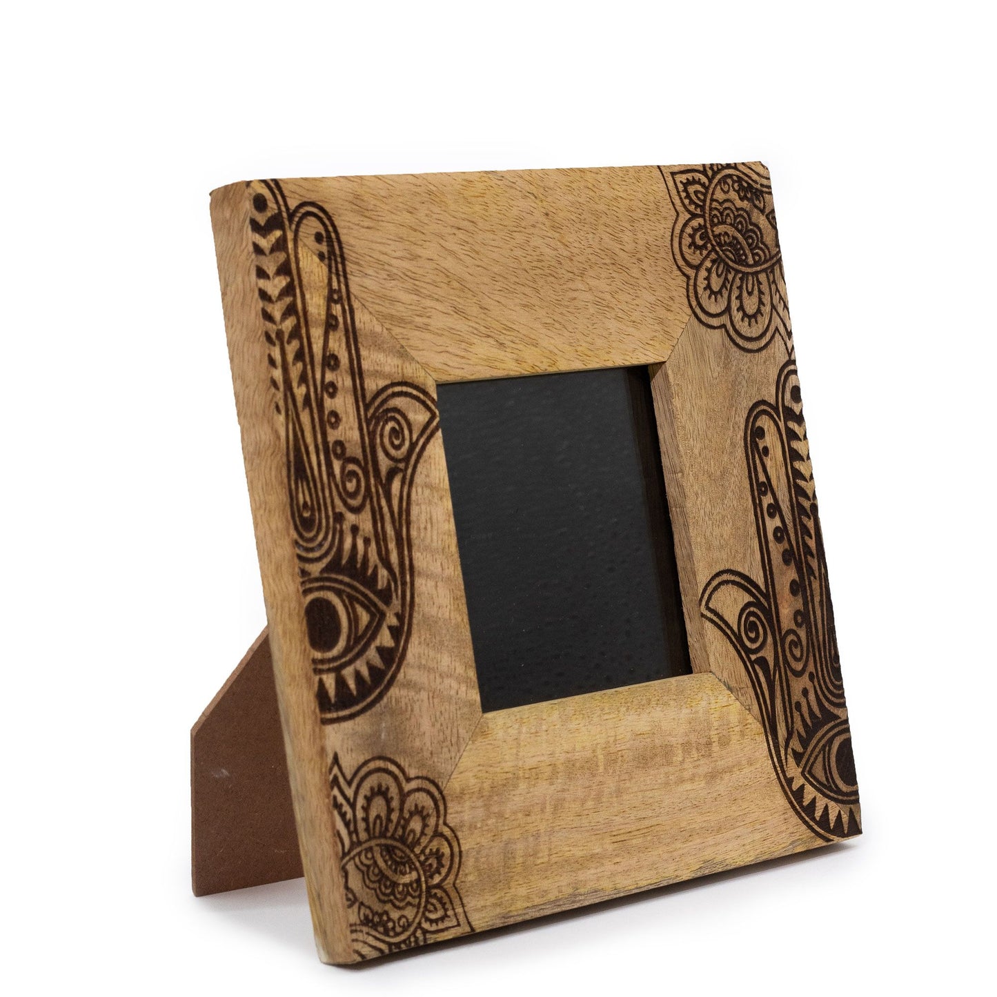 Small Mango Wood Picture Frame (6x4in / 10x15cm Photo) - Hansa - Black