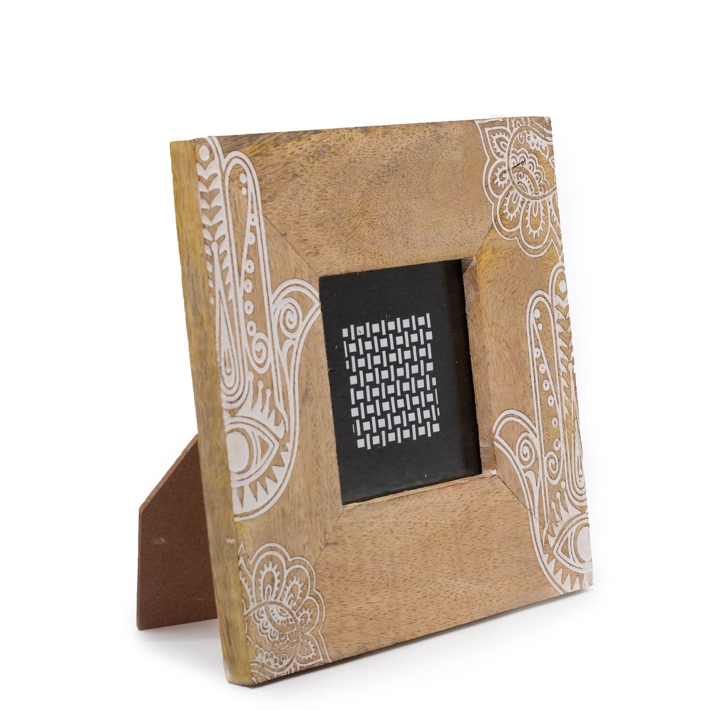 Small Mango Wood Picture Frame (6x4in / 10x15cm Photo) - Hansa - White