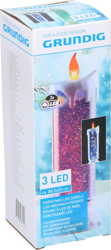 Christmas Glitter Candle - 3LED