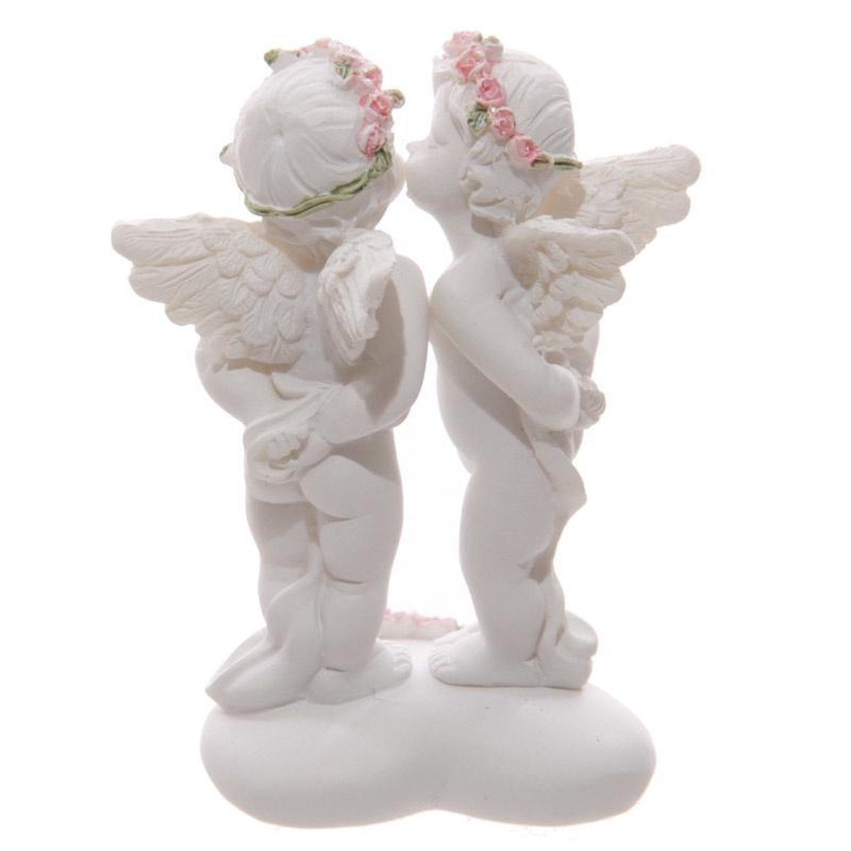 Kissing Cheek Cherub Figurine