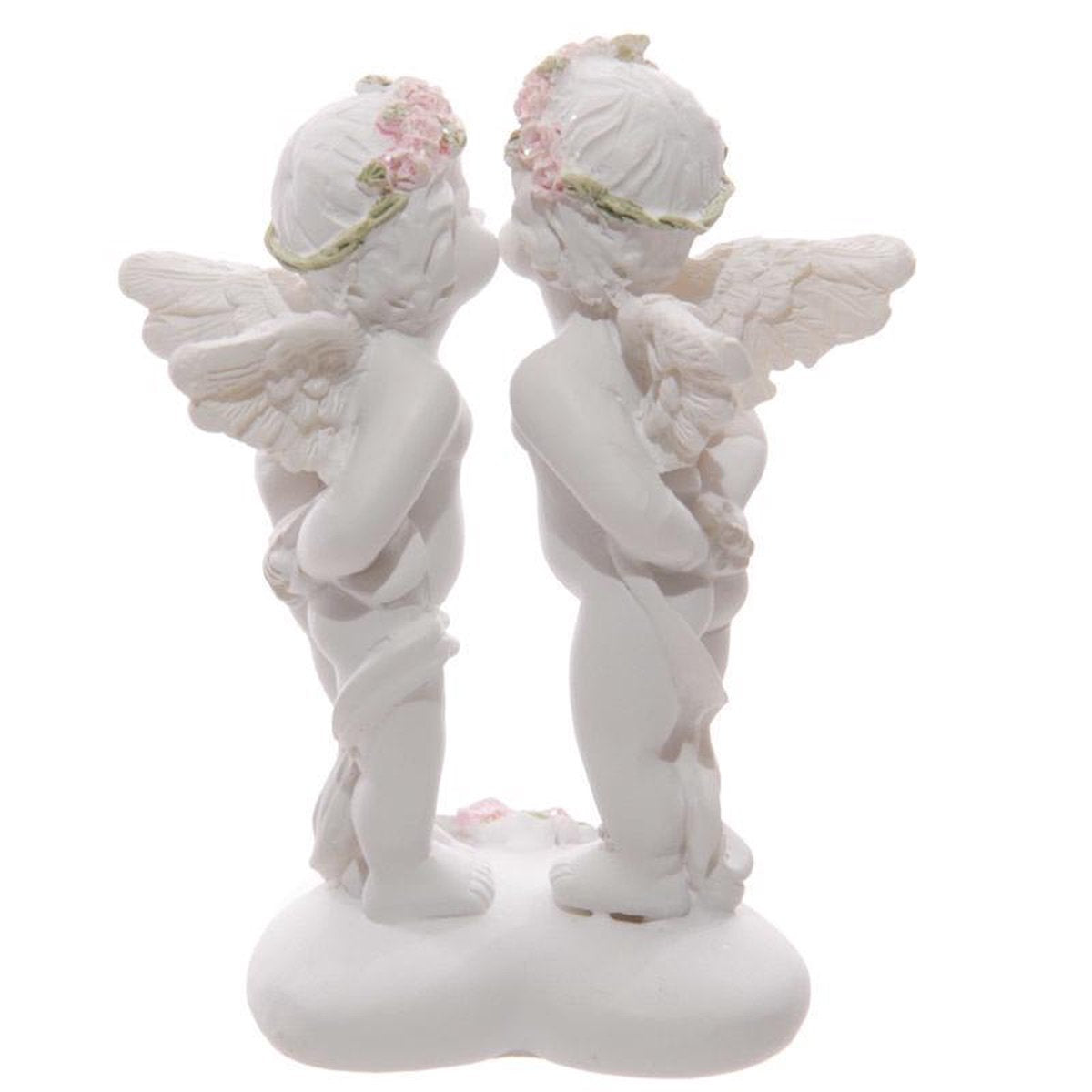Kissing Cheek Cherub Figurine