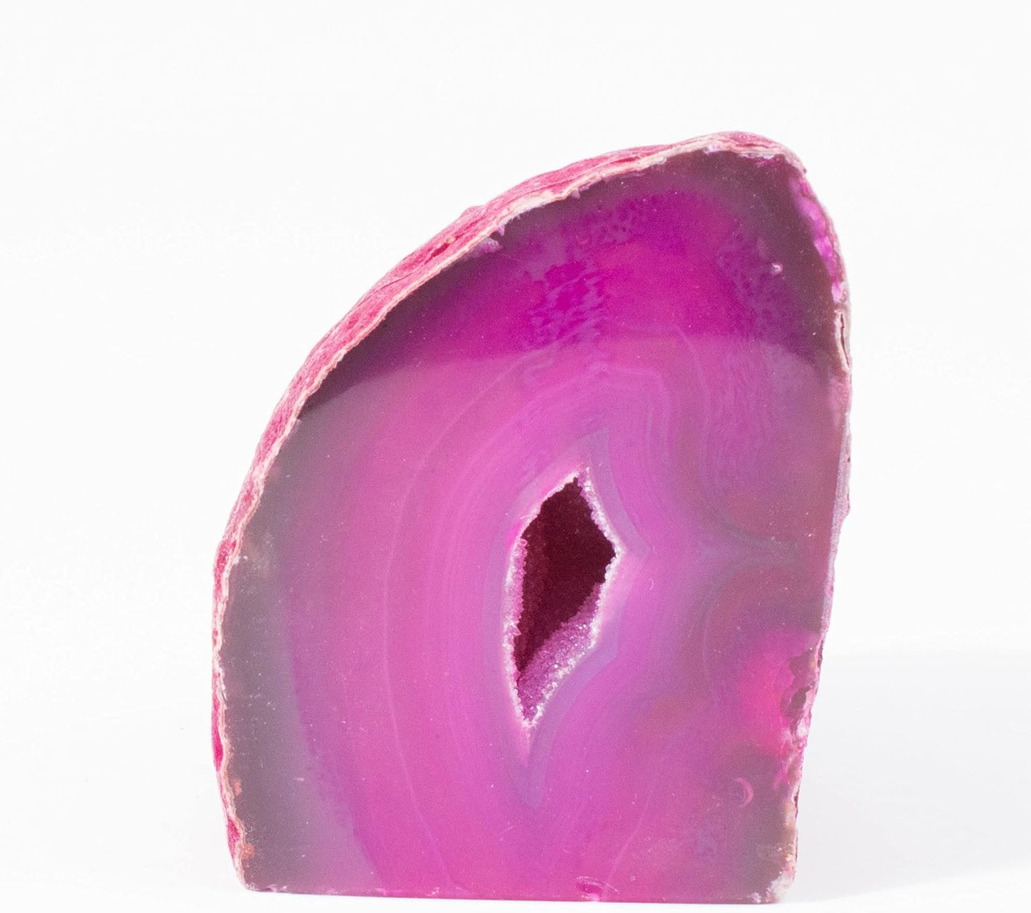 Polished Pink Agate Geode - Small