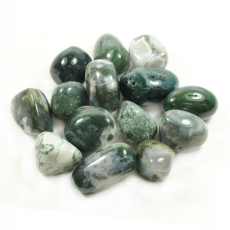 Green Moss Agate Crystal Tumblestone