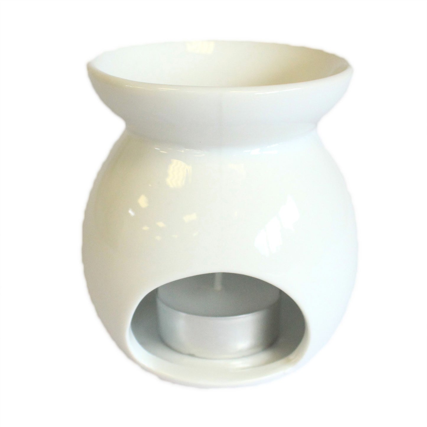 Sm Classic White Oil Burner - Tree Cut-out