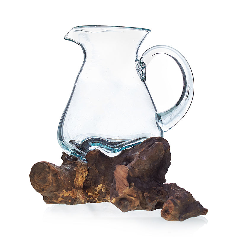 Molton Glass on Wood - Water Jug