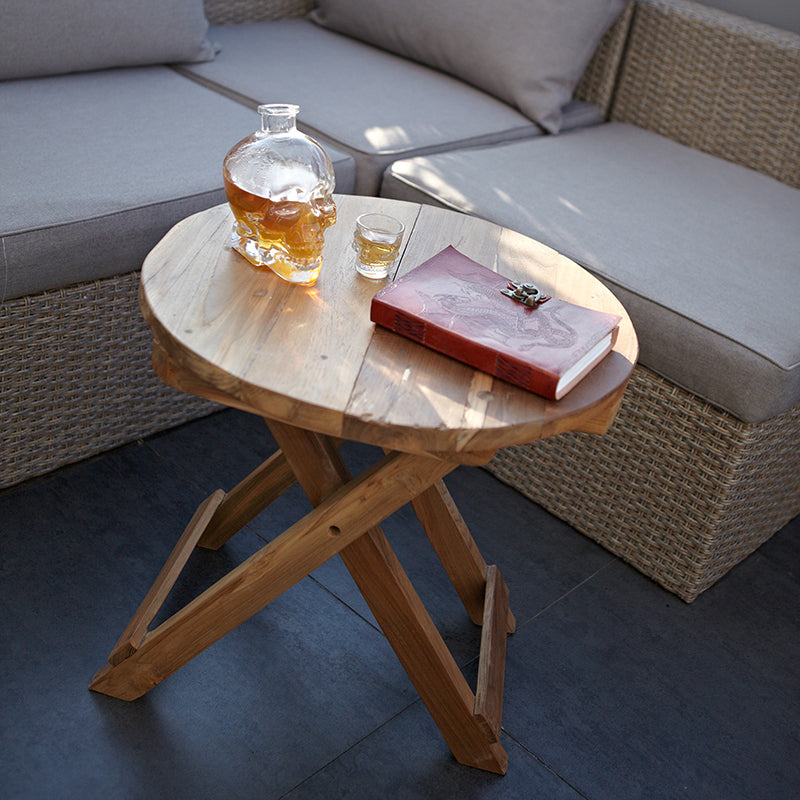 Round Folding Coffee Table - 50x50cm