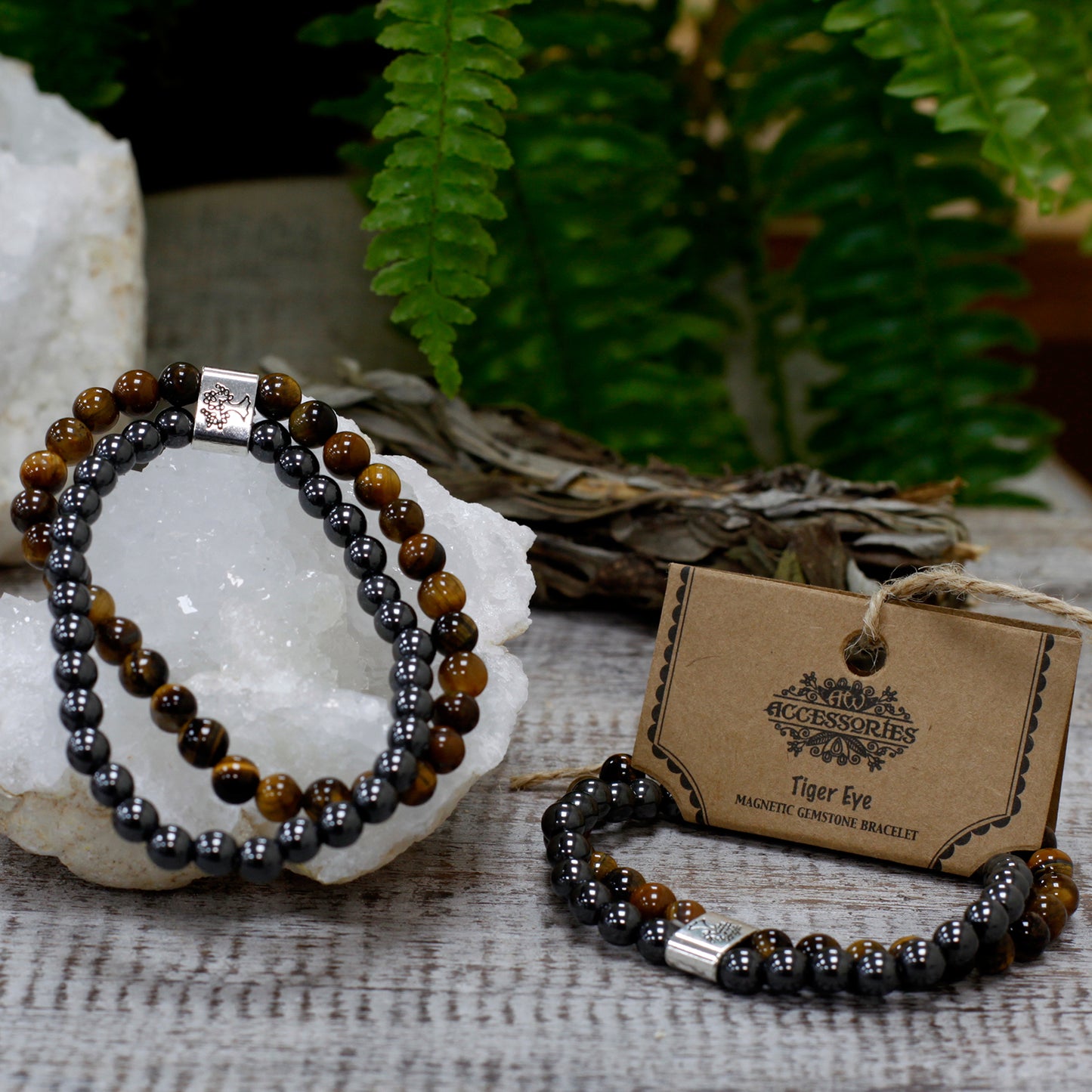 Magnetic Gemstone Bracelet - Tiger Eye