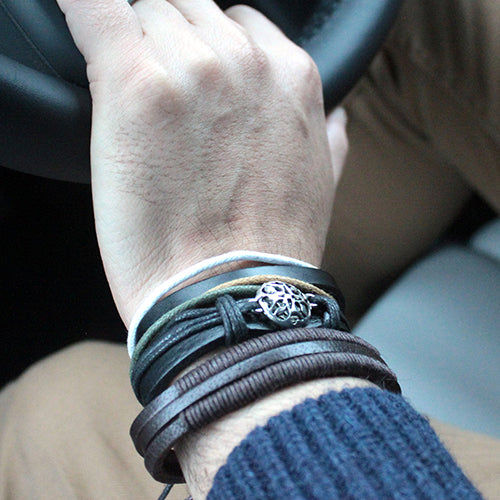 Masculine Bracelet Sets - Black & Macho (asst)