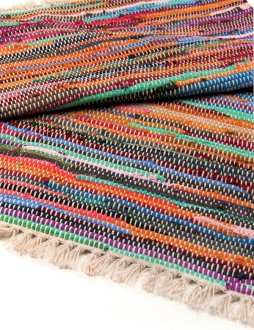 155 x 90cm Luxury Rag Rug - Natural