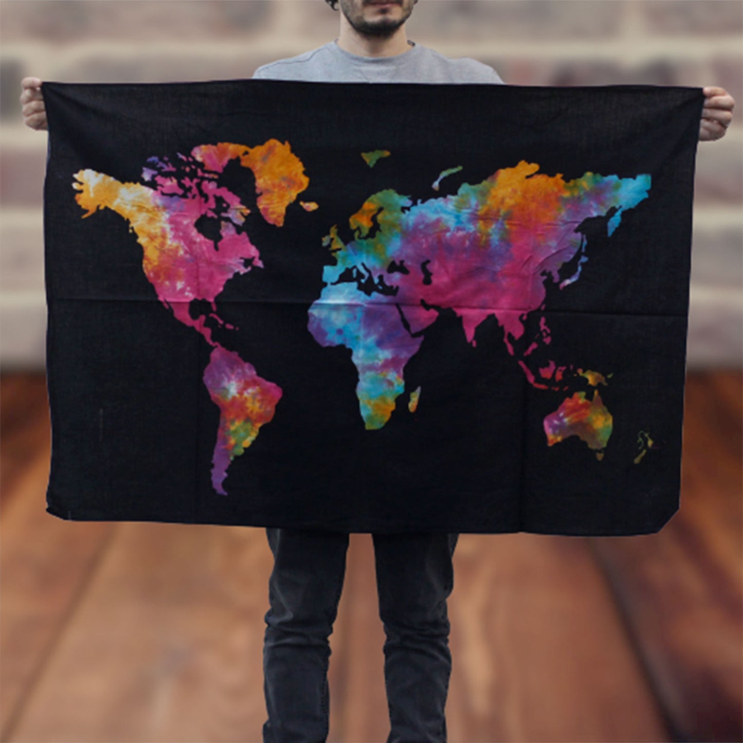 Cotton Wall Art - World