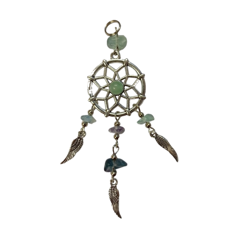 Aventurine & Flourite DreamCatcher Pendant