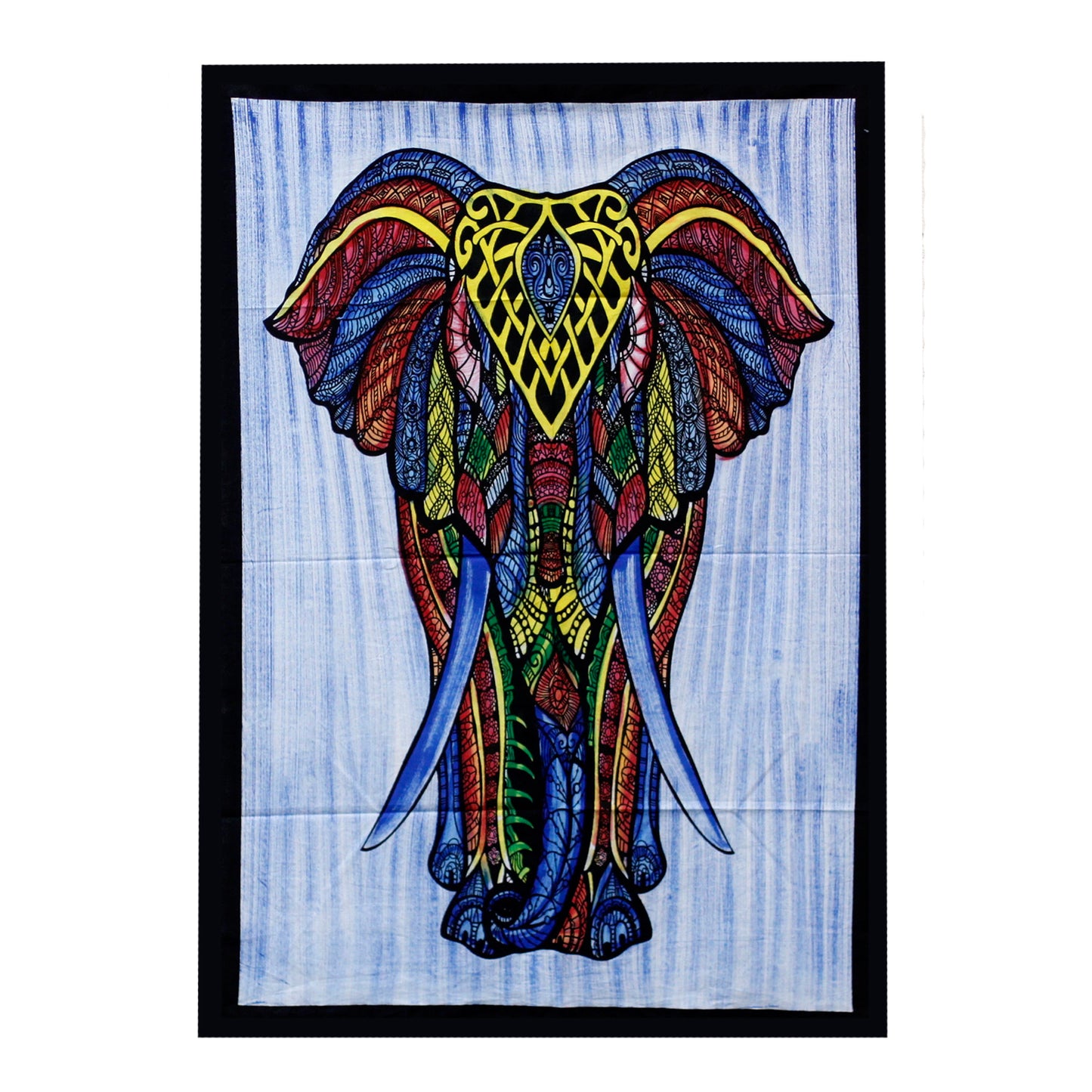 Handbrushed  Cotton Wall Art - Elephant