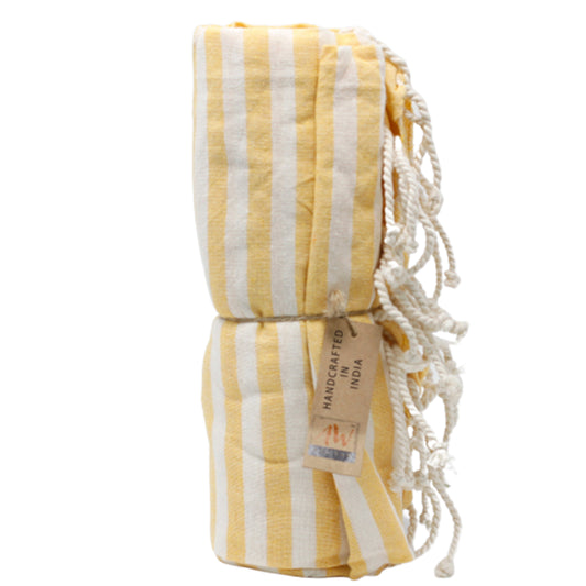 Cotton Pario Throw - 100x180 cm - Sunny Yellow