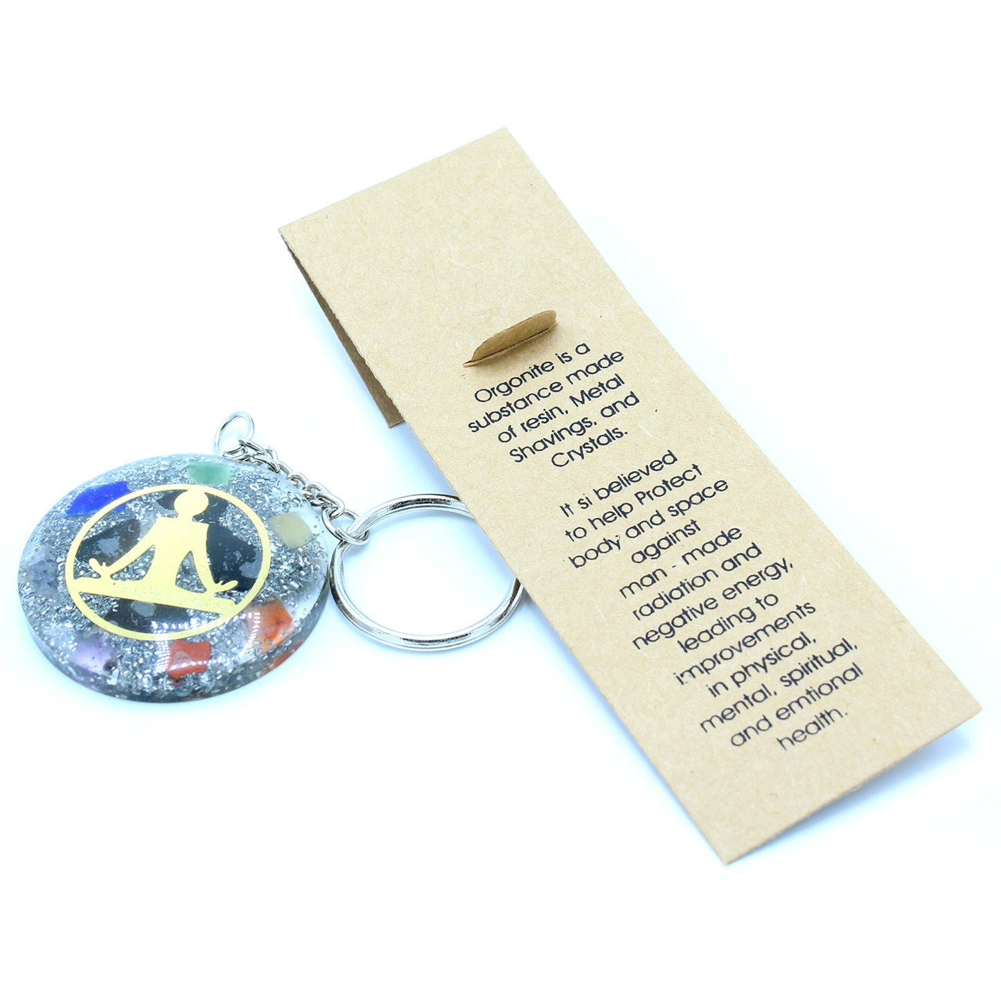 Orgonite Power Keyring - Buddha Seven Chakra