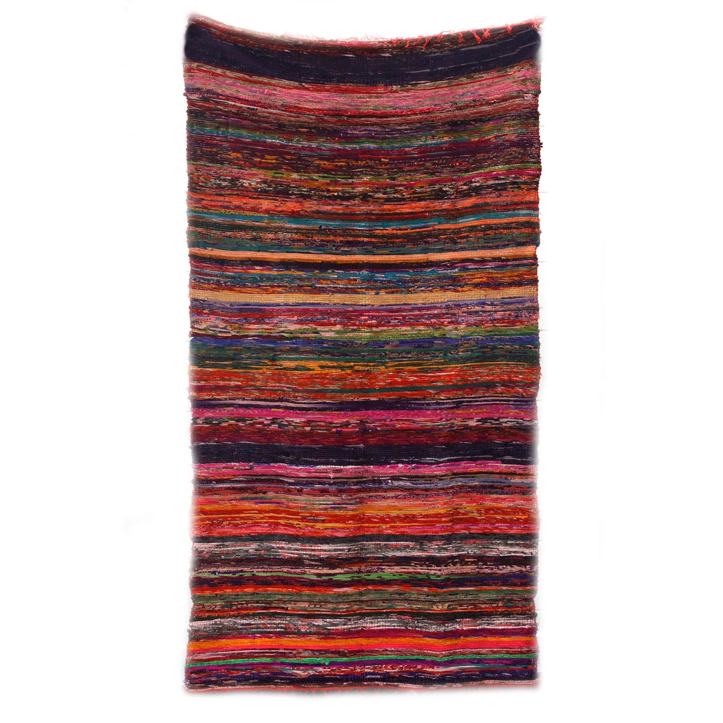 150 x 90cm Luxury Rag Rug - Red