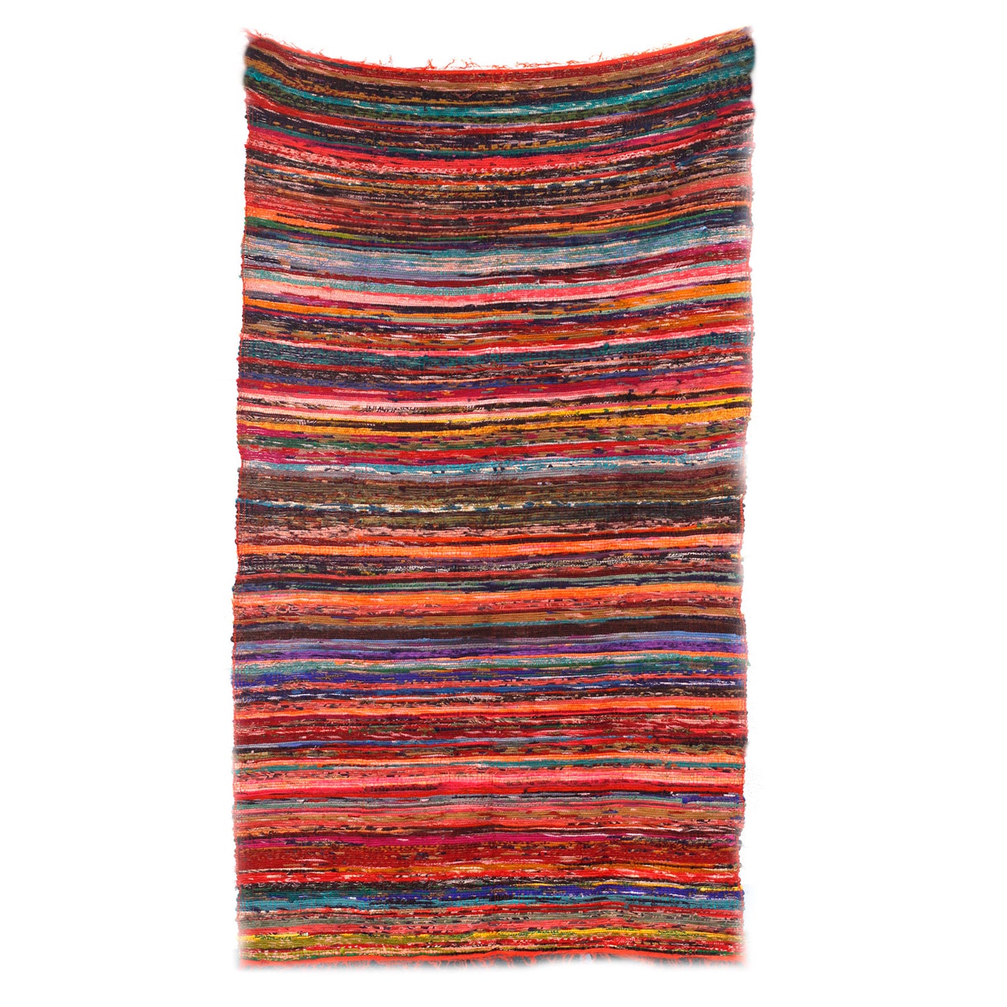 152 x 90cm Luxury Rag Rug - Orange